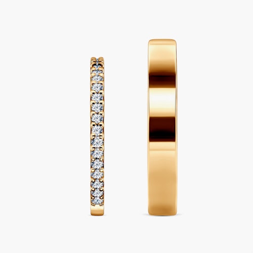 Obrączki Share Your Love: złote, biały szafir, płaskie, 1,5 mm i 3 mm